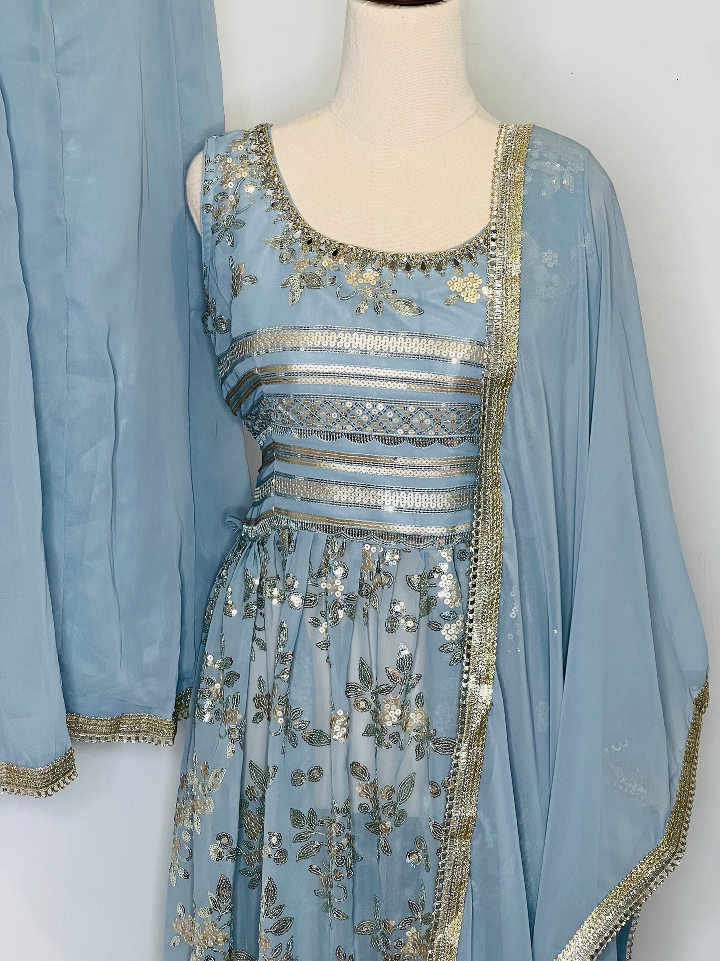 Sage Sharara Suit