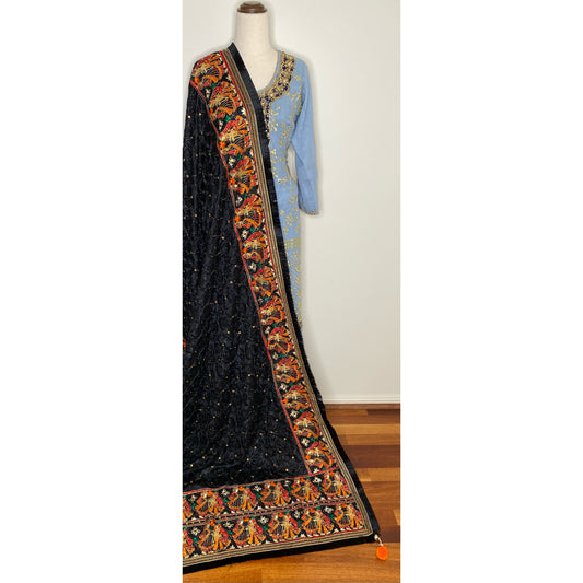 Kirat phulkari (Black)