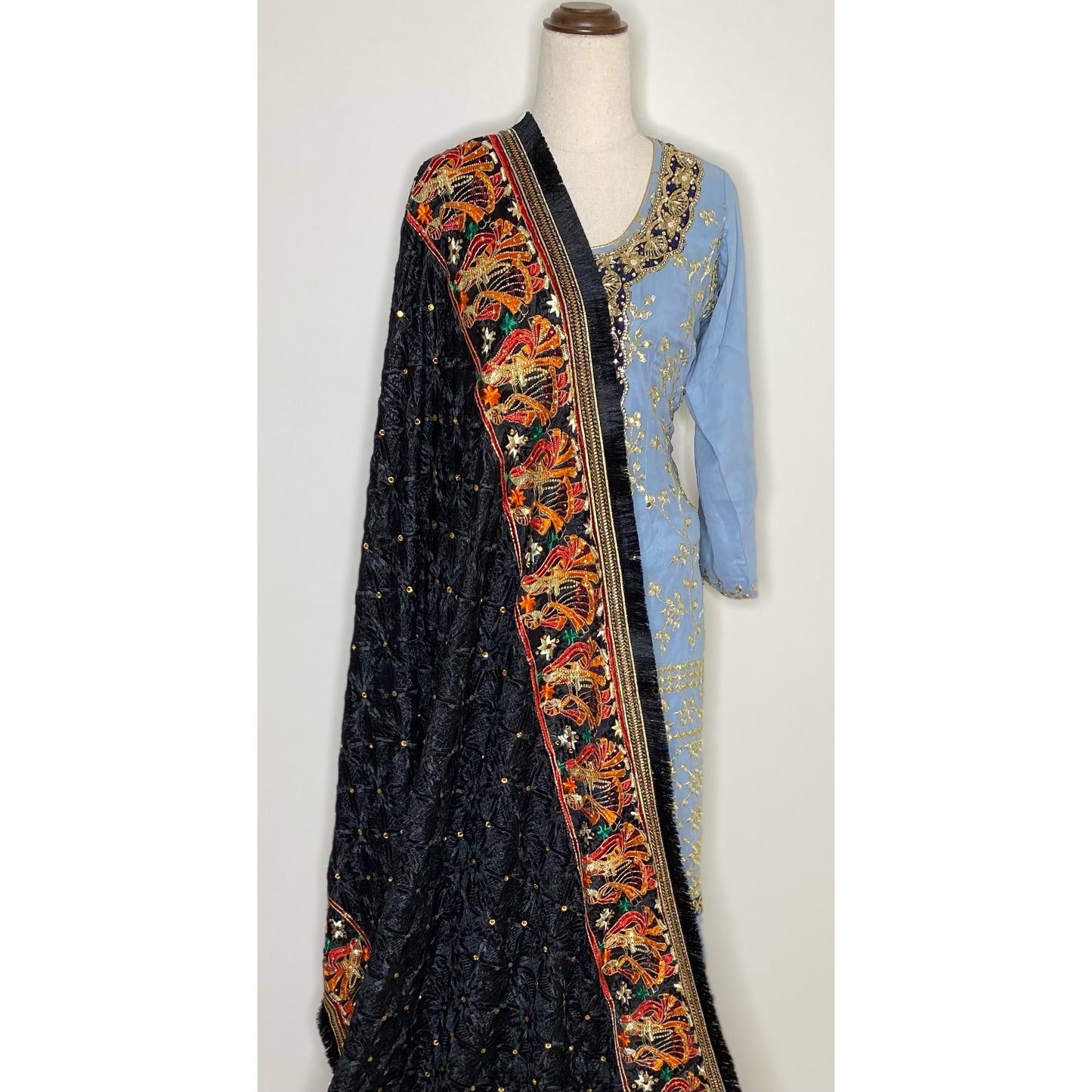 Kirat phulkari (Black)