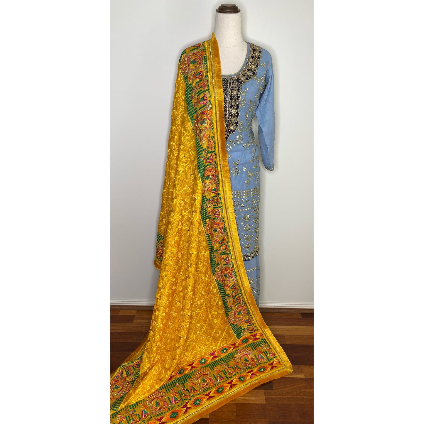 Sukhmeen phulkari (yellow colour)